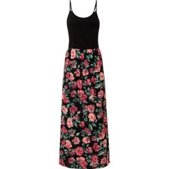 Sukienka maxi. Czarne sukienki damskie bonprix, bez wzorów, bez kołnierzyka, bez ramiączek, maxi. Za 117.99 zł.
