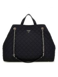 Guess Torebka w kolorze czarnym - 40 x 30 x 18 cm rozmiar: onesize. Czarne torebki klasyczne damskie Guess, z aplikacjami, z materiału, pikowane, bez dodatków. Za 469.99 zł.