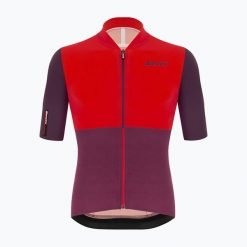 Koszulka rowerowa męska Santini Redux Istinto. Czerwone t-shirty sportowe męskie SANTINI, m, bez ramiączek, rowerowe. Za 449.99 zł.