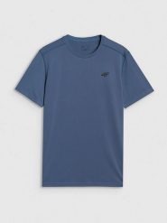 4F Koszulka sportowa w kolorze granatowym rozmiar: XL. Niebieskie t-shirty sportowe męskie 4f, xl, z materiału, bez ramiączek, outdoorowe. Za 72.95 zł.