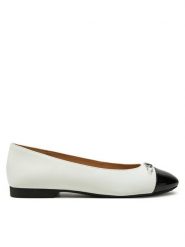 MICHAEL Michael Kors Baleriny Rebecca Flex Ballet 40F4RBFP1L Biały. Białe baleriny damskie MICHAEL Michael Kors, bez wzorów, ze skóry, bez obcasa. Za 369.99 zł.