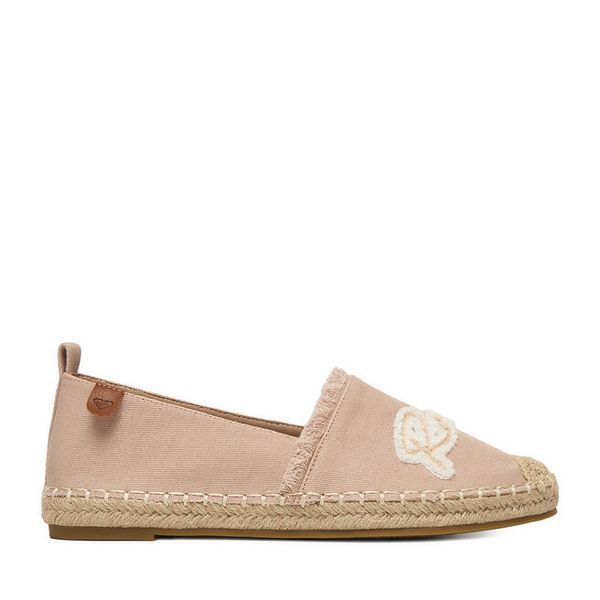 Espadryle Roxy. Brązowe espadryle damskie Roxy, bez wzorów, bez obcasa. Za 119.99 zł.