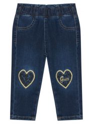 Guess Jeansy A6BA01 D2199 Granatowy Regular Fit. Niebieskie spodnie dziewczęce Guess, z bawełny. Za 174.99 zł.