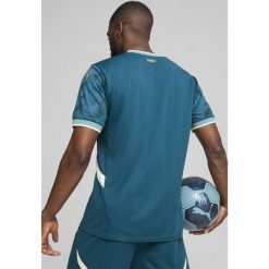 Męska koszulka wyjazdowa Olympique Marsylia 24/25 PUMA Ocean Tropic Bold Blue. Niebieskie t-shirty sportowe męskie Puma, m, bez ramiączek, do piłki nożnej. W wyprzedaży za 365.00 zł.