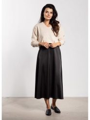 Awama Spódnica w kolorze czarnym rozmiar: M. Czarne spódniczki damskie Awama, m, bez wzorów, z podwyższonym stanem, maxi. Za 134.99 zł.