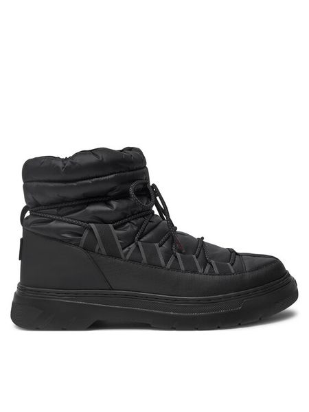 Hugo Śniegowce Urian 50528857 Czarny. Czarne buty zimowe męskie Hugo, z materiału, bez zapięcia. Za 629.99 zł.
