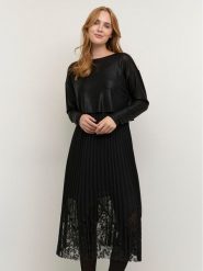 Cream Sukienka codzienna Julie 10610827 Czarny Regular Fit. Czarne sukienki damskie Cream, na co dzień, xs, bez wzorów, z syntetyku, bez kołnierzyka, bez ramiączek, proste. Za 449.99 zł.