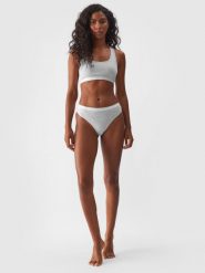 4F Biustonosz bawełniany (2-pack) damski - szary XS. Szare biustonosze sportowe damskie 4f, bez wzorów, z bawełny. W wyprzedaży za 59.99 zł.