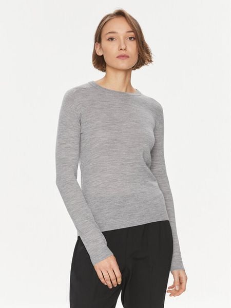 DAY BIRGER ÉT MIKKELSEN Sweter Annabelle 100023 Szary Regular Fit. Szare swetry klasyczne damskie Day Birger et Mikkelsen, s, z wełny, bez kołnierzyka. Za 369.99 zł.