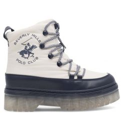 Trapery Beverly Hills Polo Club. Białe trapery damskie Beverly Hills Polo Club, bez obcasa. Za 124.99 zł.