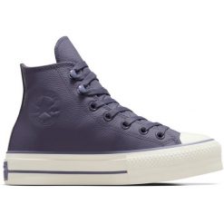 Buty sportowe Converse Chuck Taylor All Star Lift. Niebieskie buty sportowe na co dzień damskie Converse, bez wzorów, ze skóry. Za 490.00 zł.