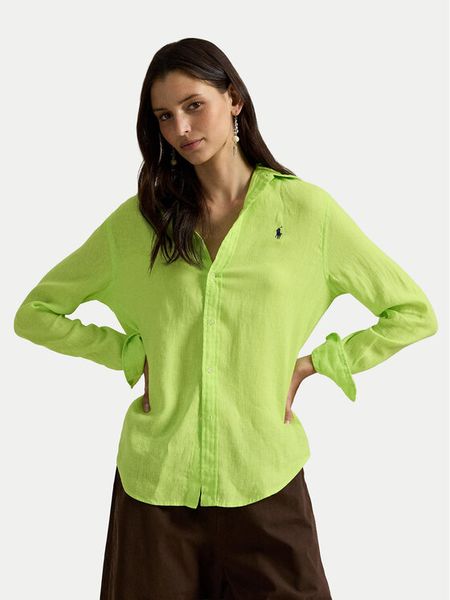 Polo Ralph Lauren Koszula 211970730509 Zielony Classic Fit. Zielone koszule damskie Polo Ralph Lauren, l, bez wzorów, ze lnu, bez kołnierzyka, bez ramiączek. Za 819.99 zł.