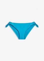 Figi bikini z kokardkami po bokach. Niebieskie bikini damskie bonprix, bez wzorów. Za 47.99 zł.