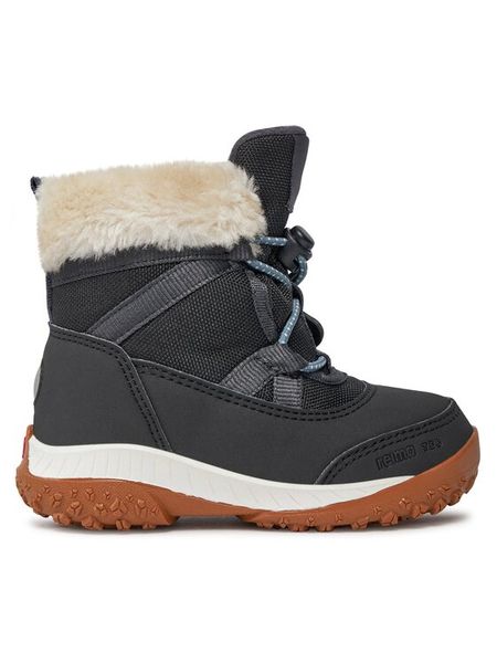 Reima Kozaki Samooja 5400035A Czarny. Czarne kozaki dziewczęce Reima, bez wzorów, z materiału, bez obcasa. Za 299.99 zł.