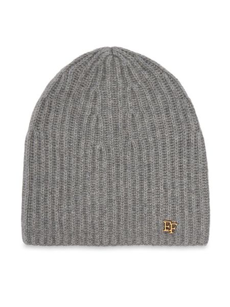 Elisabetta Franchi Czapka BE-04C-67E2 Szary. Szare czapki zimowe damskie Elisabetta Franchi, z kaszmiru. Za 689.99 zł.