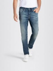 MAC Dżinsy "Arne" - Straight fit - w kolorze niebieskim rozmiar: 40/L30. Niebieskie jeansy męskie MAC. Za 184.46 zł.