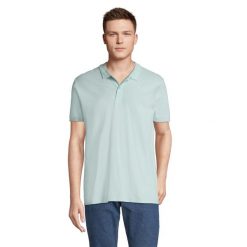 Męska Koszulka Polo Planet. Niebieskie koszulki polo męskie SOL'S, m, bez wzorów, bez ramiączek. Za 65.99 zł.