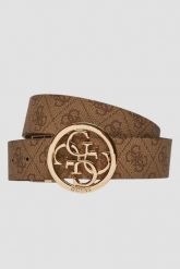 GUESS Brązowy dwustronny damski pasek w monogram Noelle REV H35, Rozmiar L. Brązowe paski damskie Guess, z aplikacjami, eleganckie. W wyprzedaży za 179.99 zł.