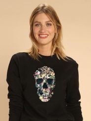 WOOOP Bluza "Vintage Skull" w kolorze czarnym rozmiar: L. Czarne bluzy bez kaptura damskie Wooop, l. Za 143.90 zł.