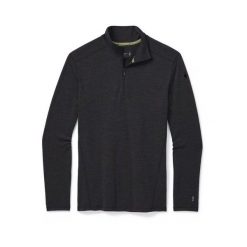 Koszulka termoaktywna męska Classic Thermal Merino BL 1/4 Zip. Czarne bielizna termoaktywna męska Smartwool, m, bez wzorów, z wełny. Za 589.99 zł.