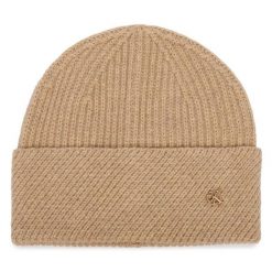 Czapka Calvin Klein. Brązowe czapki zimowe damskie CALVIN KLEIN. Za 169.99 zł.