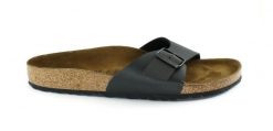 Birkenstock Madrid Klapki Dorosłych. Czarne klapki i japonki męskie Birkenstock, z materiału. Za 380.66 zł.
