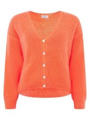 Zwillingsherz Kardigan "Uni" w kolorze pomarańczowym rozmiar: onesize. Pomarańczowe kardigany damskie Zwillingsherz, bez wzorów. Za 314.95 zł.