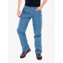 Spodnie wspinaczkowe męskie Edelrid Me Legacy Pants IV. Niebieskie spodnie materiałowe męskie EDELRID, bez wzorów, sportowe. Za 283.49 zł.