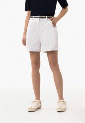 Krótkie spodenki casual P-AGO. Brązowe szorty damskie Volcano, bez wzorów, z materiału, casualowe. Za 139.99 zł.