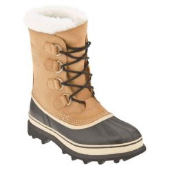 Buty trekkingowe męskie Sorel Caribou. Brązowe buty trekkingowe męskie Sorel, na zimę, z gumy, bez zapięcia, trekkingowe. Za 753.75 zł.