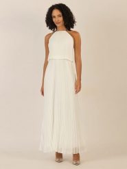 APART Sukienka w kolorze kremowym rozmiar: 36. Brązowe sukienki damskie Apart, bez wzorów, bez kołnierzyka, bez ramiączek, maxi. Za 252.71 zł.