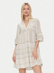 Vero Moda Sukienka letnia Dicthe 10225127 Beżowy Loose Fit. Brązowe sukienki damskie Vero Moda, na lato, l, bez wzorów, z bawełny, bez kołnierzyka, bez ramiączek. Za 149.99 zł.
