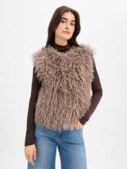 JOOP! Damowa kamizelka ze sztucznego futra Kobiety szary|brązowy, 34. Brązowe kamizelki damskie Joop!. Za 1,049.95 zł.