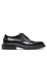 Calvin Klein Półbuty Postman Derby HM0HM01837 Czarny. Czarne buty wizytowe męskie CALVIN KLEIN, ze skóry, bez zapięcia. Za 569.99 zł.