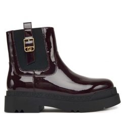 Botki Liu Jo. Czerwone botki damskie Liu Jo, bez obcasa, na płaskiej podeszwie, bez zapięcia. Za 759.99 zł.