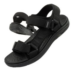 Buty sportowe męskie sandały Grisport. Czarne buty trekkingowe męskie Grisport, z materiału, bez zapięcia, trekkingowe. Za 99.99 zł.