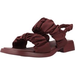 Sandały CAMPER DANA Bordeaux. Czerwone sandały damskie Camper, bez wzorów, z tkaniny, bez obcasa. Za 535.38 zł.