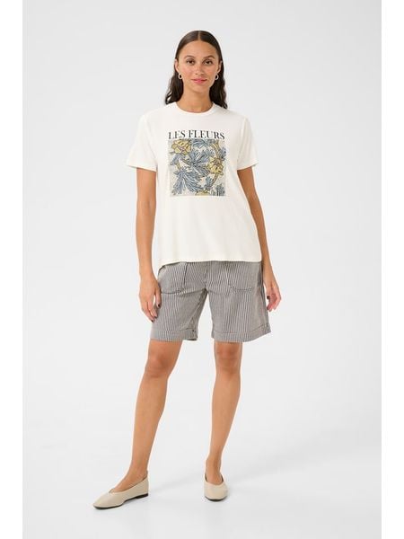 Kaffe Koszulka w kolorze kremowym rozmiar: M. Brązowe bluzki damskie Kaffe, m, bez wzorów, bez kołnierzyka. Za 65.07 zł.