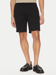 Calvin Klein Jeans Szorty materiałowe LV040EM618 Czarny Regular Fit. Czarne szorty męskie Calvin Klein Jeans, bez wzorów, z bawełny. Za 229.99 zł.