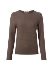 Marc O'Polo Sweter z dzianiny Kobiety Bawełna brązowy|szary, XXL. Brązowe swetry klasyczne damskie Marc O´Polo, xxl, z bawełny, bez kołnierzyka. Za 379.95 zł.