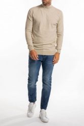 Takeshy Kurosawa Sweter "Lupetto" | 83389 | Lupetto | Mężczyzna | Beżowy. Brązowe jeansy męskie Takeshy Kurosawa, m, bez wzorów, z poliamidu, bez kołnierzyka. W wyprzedaży za 319.00 zł.