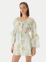 Guess Sukienka koktajlowa W6GKA5 W2400 Zielony Regular Fit. Zielone sukienki damskie Guess, m, z aplikacjami, z syntetyku, wizytowe, bez kołnierzyka, bez ramiączek. Za 759.99 zł.