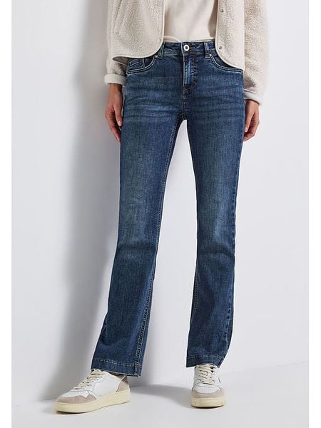 Street One Dżinsy - Bootcut fit - w kolorze granatowym rozmiar: W27/L32. Niebieskie jeansy damskie Street One. Za 156.61 zł.