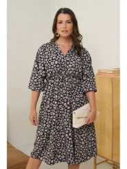 Curvy Lady Sukienka w kolorze czarnym rozmiar: 48/50. Czarne sukienki damskie Curvy Lady, bez wzorów, z wiskozy, klasyczne, bez kołnierzyka, bez ramiączek, midi. Za 135.81 zł.