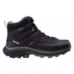 Buty Hi-Tec Everest Snow Hiker M 92800555289 czarne. Czarne buty trekkingowe męskie z gumy, bez zapięcia, thinsulate. Za 410.53 zł.