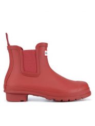 Hunter Kalosze WFS2078RMA Czerwony. Czerwone kalosze damskie Hunter, bez wzorów, z kauczuku. Za 399.99 zł.
