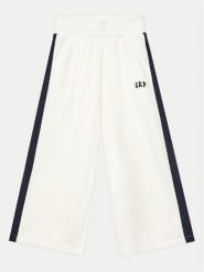 Gap Spodnie dresowe 745910-00 Biały Relaxed Fit. Białe spodnie dziewczęce GAP, z bawełny. Za 99.99 zł.