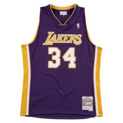 Koszulka męska koszykarska Mitchell & Ness Los Angeles Lakers NBA Lakers O`Neal. Fioletowe t-shirty sportowe męskie Mitchell & Ness, m, bez ramiączek, do piłki nożnej. W wyprzedaży za 437.00 zł.