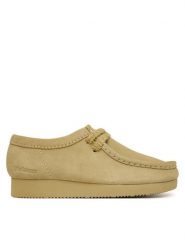 Clarks Półbuty Wallabee Lite. 26328082 Beżowy. Brązowe półbuty damskie Clarks, bez wzorów, ze skóry, bez obcasa, na płaskiej podeszwie. Za 429.99 zł.