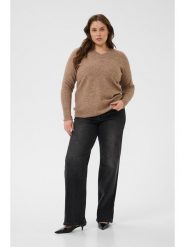 KAFFE curve Sweter w kolorze karmelowym rozmiar: M. Brązowe swetry klasyczne damskie KAFFE curve, m, bez kołnierzyka. Za 152.26 zł.